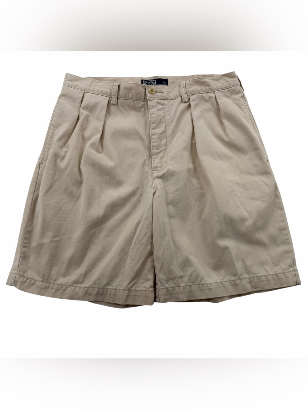 Vintage 90s Polo Ralph Lauren Tyler Pleated Chino Shorts Mens 34